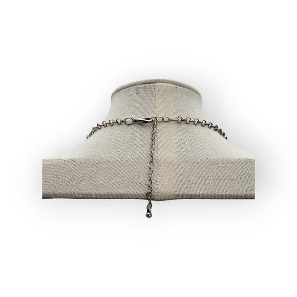 Turquoise Spike Bead & Cross Pendant Necklace – Southwestern Boho Chic Statement - Picture 7 of 9